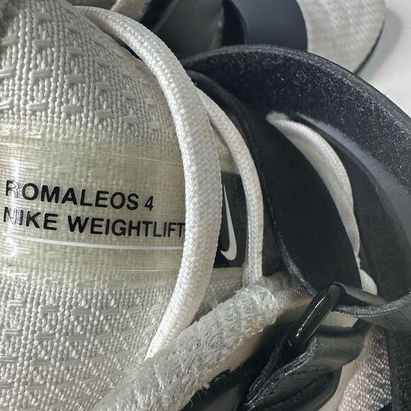 Nike Romaleos 4 White Black Men Weightlifting Cross Training Crossfit Shoes - Picture 9 of 10